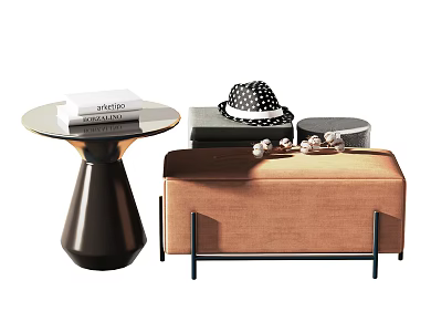 Modern sofa stool 3d model