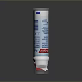 Clear Plant Care Solution Bottle With Blue Red Label And Red Cap Design