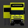 Yellow SPEEDEE Racing Team Truck With Bold Graphics On Body