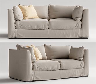 Modern double sofa 3d model