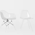 Transparent Modern Leisure Chairs With Armrests And Sturdy Metal Frame Design