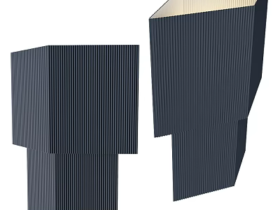 Dark Striped Geometric Design Modern Table Lamp For Home Decor Accent 3d model