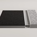 Construction Detail Of Black Surface Layer With Grid Structure And Gray Paving 3d model