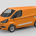 Orange Commercial Van With Modern Exterior Design And Stylish Body Features