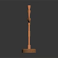 Stylish Copper Candle Holder With Three Arms And Wooden Base