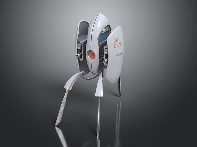 Smart Machine With Modern Design Digital Display Mechanical Arms And Metal Structure 3d model