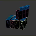 Black File Folders With Blue Lids Stacked For Office Organization And Daily Use