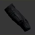 Gray Five-Fingered Daily Use Glove Featuring Black Dots And Practical Design