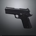 Modern Black Tactical Pistol With Ergonomic Grip And Metallic Barrel