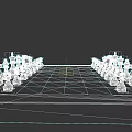 Building Blocks Chess Set With Wooden Base And Black White Pieces