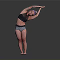 Women's Sports Bra And Shorts For Comfortable Stretching Activities
