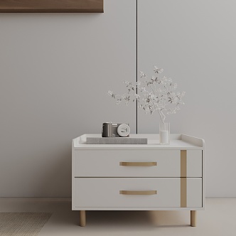 Modern Bedside Cabinet 3d model