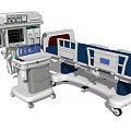 Advanced Medical Bed With Monitoring Device Control Panel And Movable Wheels For Hospitals