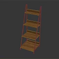 Natural Wooden Four Tier Open Shelf With Sturdy Structure For Home Storage