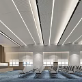 Modern Conference Room Interior Design With Large Display Ceiling Lights And Arranged Seats