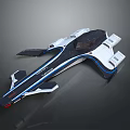 Futuristic Spacecraft Design With Sleek White Black And Blue Accents For Aerospace Exploration