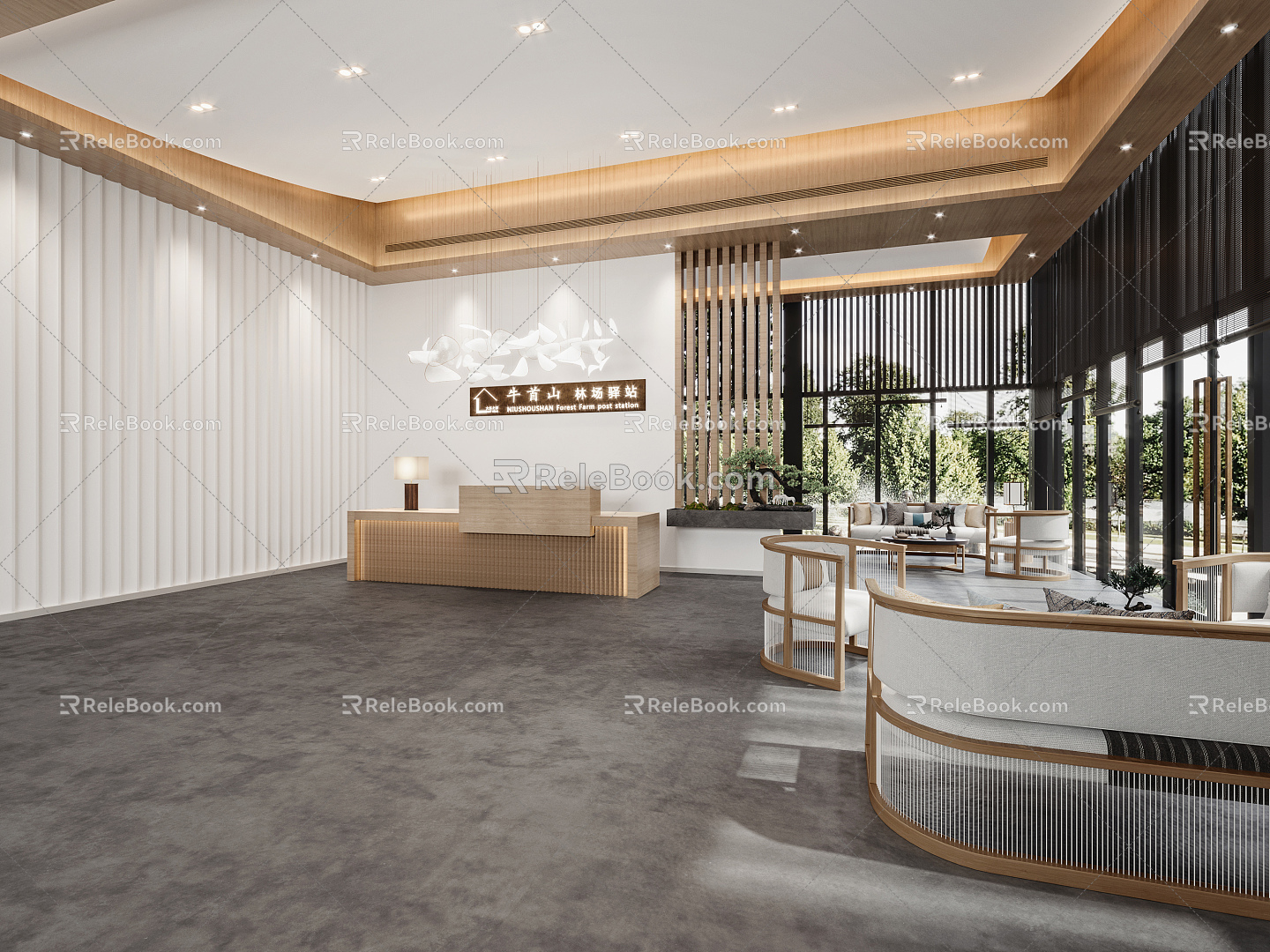 New Chinese Hall Hotel Reception Hall 3d model