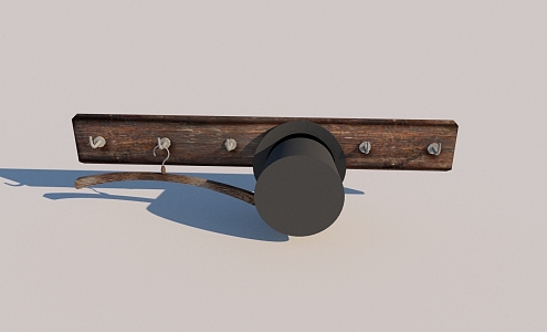 Indoor Coat Hook 3d model