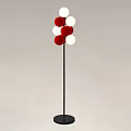 Modern Table Lamps with Colorful Bead Decorations Gold Bases and Various Shaped Lampshades