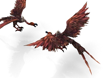 Modern Game Character Heart-eating Bird Game Character 3d model