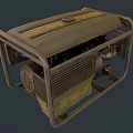 Vintage Yellow Generator With Metal Frame Ventilation Grille And Mechanical Components