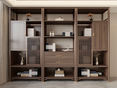 New Chinese Bookcase 3d model