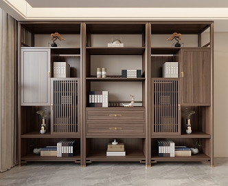 New Chinese Bookcase 3d model