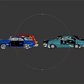 Vintage Toy Cars In Various Colors With Classic Designs Arranged On Black Background