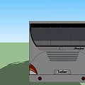 Modern Gray And Black Tour Bus With Large Windows Exterior Design