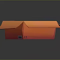Open Orange Cardboard Box With Folded Flaps On Dark Background Shiny Surface And Empty Interior