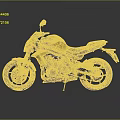 Yellow Sport Motorcycle Featuring Black Seat Shiny Body And Modern Design