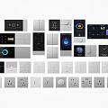 Modern Switch Panels With Various Smart Controls Digital Displays And Power Sockets 3d model