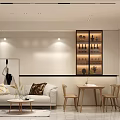Modern Apartment Interior Design With Open Kitchen Dining Space Wooden Table Chairs And Light Cabinets