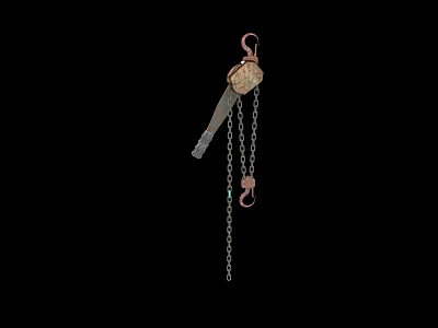 Industrial Factory Heavy Duty Lifting Equipment With Steel Chain And Hook 3d model