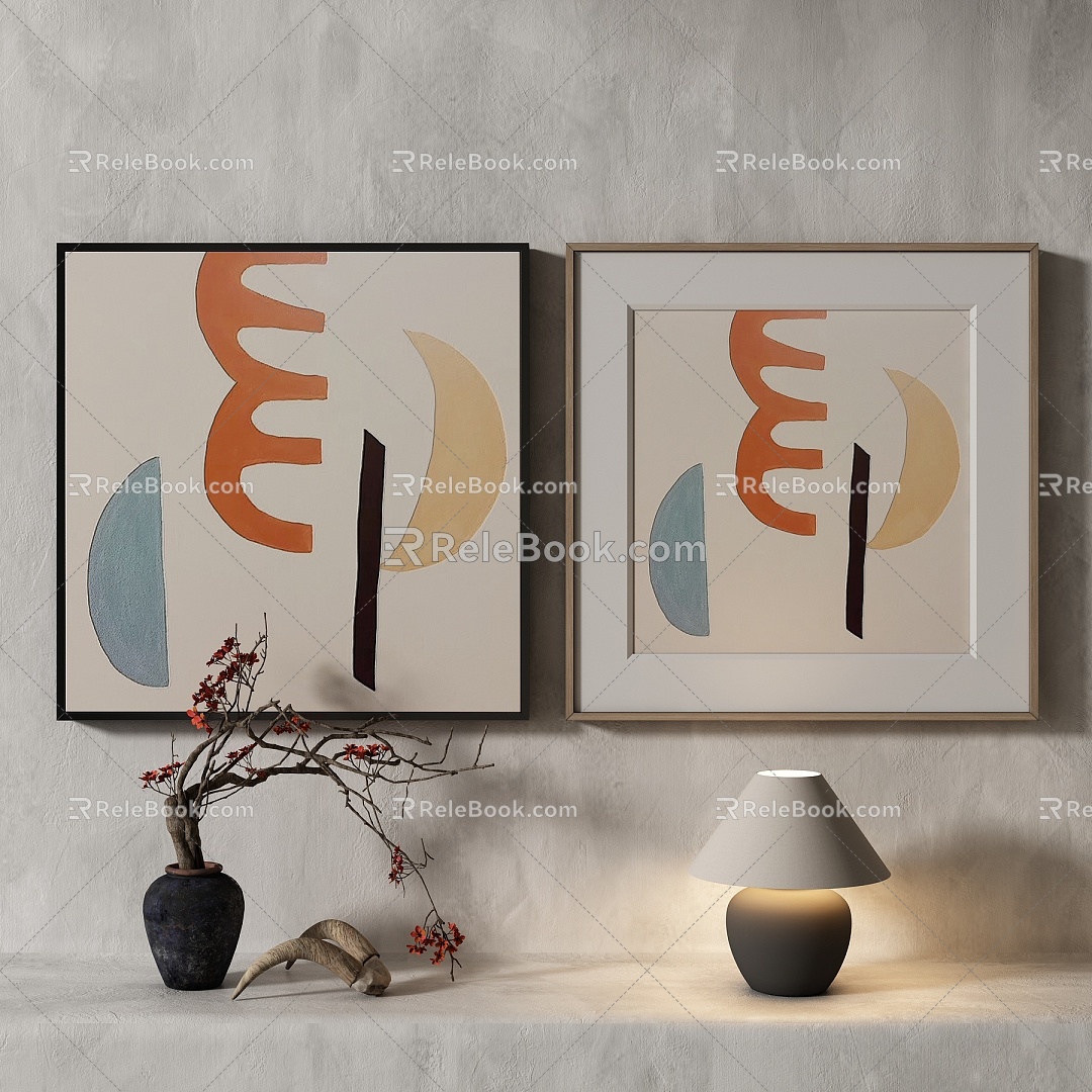 modern decorative painting 3d model