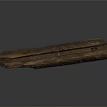 Rustic Solid Wood Log With Natural Weathered Surface And Textured Details