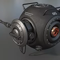Black Industrial Device With Lens Metal Brackets And Connection Ports