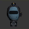 Tactical Weapon Helmet With Blue Exterior And Binocular Attachment For Military Combat Operations
