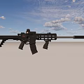 weapon double-barrel rifle 3d model