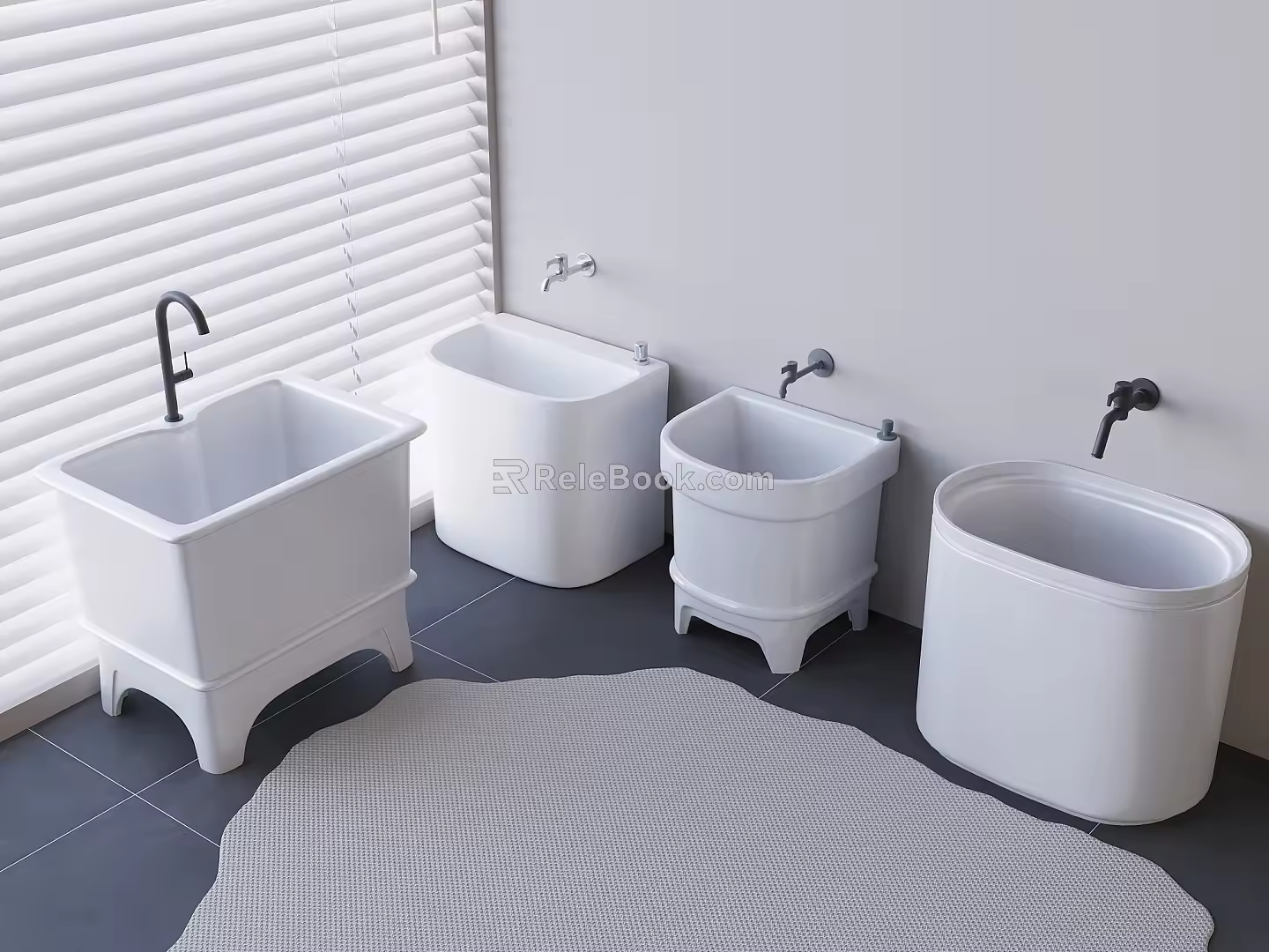 Mop pool mop pool faucet 3d model