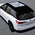 White SUV With Black Roof And Stylish Modern Front Design Featuring Panoramic Sunroof