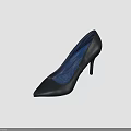 Women's Black High Heels with Pointed Toe and Stiletto Heel Elegant Formal Footwear Design