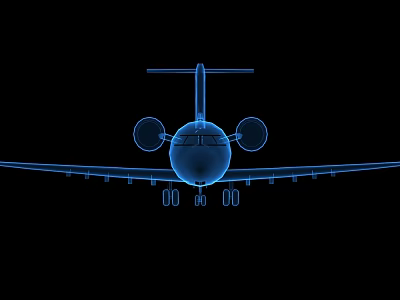 Dynamic Holographic Aircraft Future Aviation Technology Display Virtual Reality Aircraft AR Augmented Reality Aircraft Intelligent Holographic Aviation Exhibition 3d model