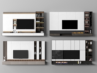 TV background wall 3d model