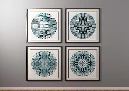 Modern abstract painting 3d model