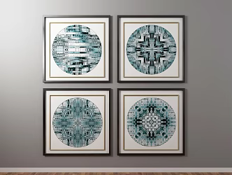 Modern abstract painting 3d model