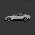 White Electric Car With Modern Design Black Roof Sleek Front And Black Alloy Wheels
