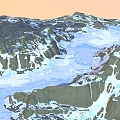 Frozen Rivers Rivers Glacier Creek Plateau Arctic Mountains Canyon Valley Mountains Lakes 3d model