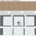 Modern Pet Hospital Foster Care Room Dog Cage Clinic 3d model