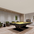 Modern Billiard Room 3d model